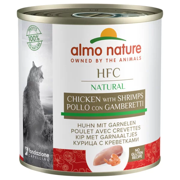 Výhodné balení Almo Nature HFC Natural 24 x 280 g - Kuře & krevety