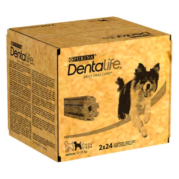 Purina Dentalife pamlsky 3 x balení - 2 + 1 zdarma - Dentalife pro středně velké psy (12-25 kg) 3 x 48 tyčinek