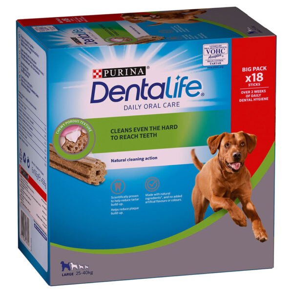 Purina Dentalife pamlsky 3 x balení - 2 + 1 zdarma - Dentalife pro velké psy (25-40 kg) 3 x 18 tyčinek