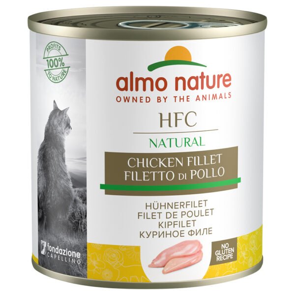 Výhodné balení Almo Nature HFC Natural 24 x 280 g - Mix: kuře & losos
