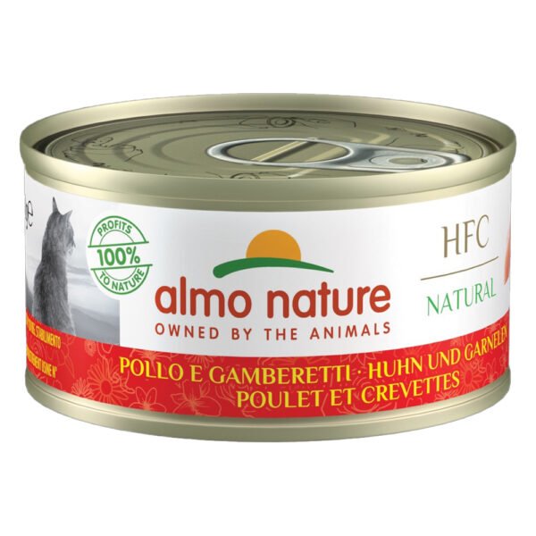 Almo Nature HFC Natural 6 x 70 g - kuřecí a krevety