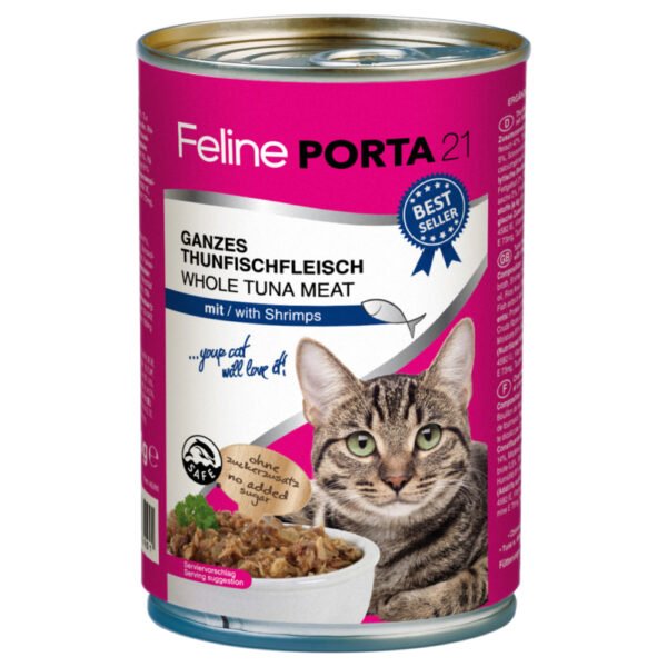 Feline Porta 21 pro kočky 6 x 400 g - Tuňák s krevetami
