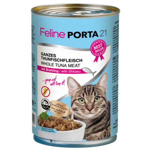 Feline Porta 21 pro kočky 6 x 400 g - Tuňák se šprotem