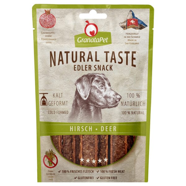 GranataPet Natural Taste luxusní Snack - jelení (90 g)